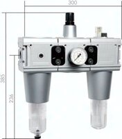 Stacje przygotowania powietrza 3-elementowe Multifix G 3/4" - G1", wielkość 5