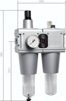 Stacje przygotowania powietrza 2-elementowe Multifix G3/4" - G1", wielkość 5