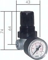Reduktory ciśnienia miniaturowe zależne od ciśnienia wejściowego G1/8" - G 1/4" - Air-Com