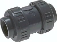 Zawory zwrotne gwintowane z PVC-U Rp 1/2" - Rp 4", uszczelnienie EPDM lub FPM do 16 bar