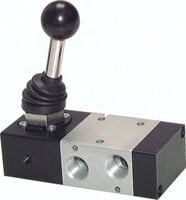 Zawory ręczne sterowane dźwignią 3/2 (NO/NC) G 1/4", seria XMV200 - Air-Com