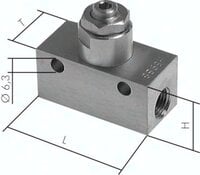 Zawory dławiąco-zwrotne i dławiące przewodowe G 1/8" - G 1", stal nierdzewna - Air-Com