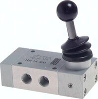 Zawory ręczne sterowane dźwignią z blokadą 3/2 G 1/8" - G 1/2", seria HR - Airtec