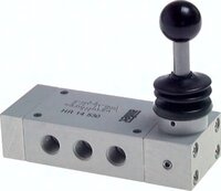 Zawory ręczne sterowane dźwignią, centrowane sprężynami 5/3 G 1/8" - G 1/2", seria HF - Airtec