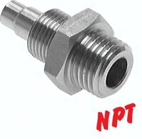 Korpusy złączek prostych skręcanych z gwintem zewnętrznym NPT, stal nierdzewna - Air-Com