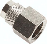 Złączki proste skręcane z gwintem wewnętrznym, mosiądz niklowany, aluminium