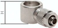 Korpusy złączki kątowej skręcanej Banjo, mosiądz niklowany, aluminium, POM