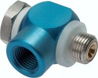 Zawory dławiąco-zwrotne i dławiące z gwintem wewnętrznym G 1/8" i G 1/4" , aluminium - Air-Com
