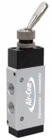 Zawory ręczne pionowe sterowane dźwignią 5/2 G 1/8" i G 1/4" seria JLV - Air-Com