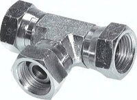 Trójniki hydrauliczne typu T z nakrętką, uszczelenienie stożkowe, do 400 bar