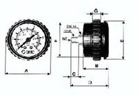 Manometry tablicowe, seria KP8 - SMC