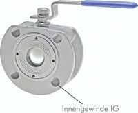 Zawory kulowe kołnierzowe kompaktowe, ze stali nierdzewnej  Eco-Line, DN 65/PN16 - Air-Com